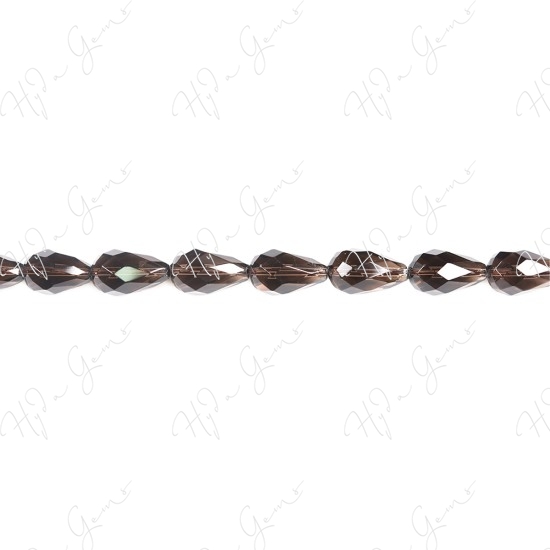 Smoky Quartz Faceted Drop Beads