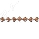 Smoky Quartz Faceted Flat Square Beads