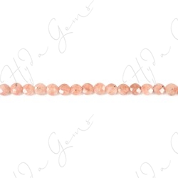 Sun Stone Faceted Coin Beads