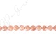 Sun Stone Faceted Coin Beads