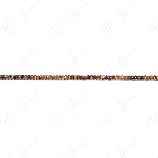 Tiger Eye Faceted Roundel Beads