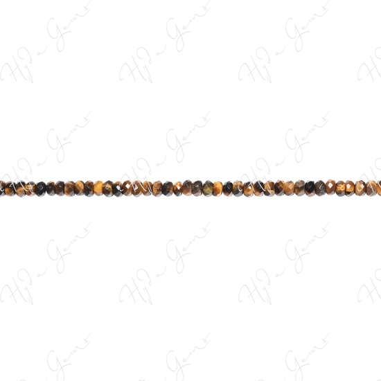 Tiger Eye Faceted Roundel Beads