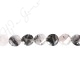 Black Rutile Quartz Faceted Coin Beads