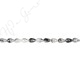 Black Rutile Quartz Faceted Drop Beads