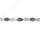 Black Rutile Quartz Faceted Drop Beads