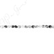 Black Rutile Quartz Faceted Flat Oval Beads