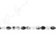 Black Rutile Quartz Faceted Flat Oval Beads