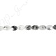 Black Rutile Quartz Faceted Flat Oval Beads