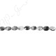 Black Rutile Quartz Faceted Flat Oval Beads