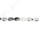 Black Rutile Quartz Faceted Pear Beads