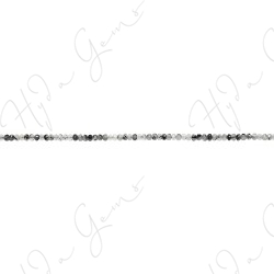 Black Rutile Quartz Faceted Roundel Beads