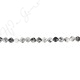 Black Rutile Quartz Faceted Oval Tube Beads