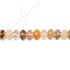 Multi Rutile Quartz Faceted Roundel Beads