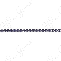 Blue Sand Stone Faceted Coin Beads