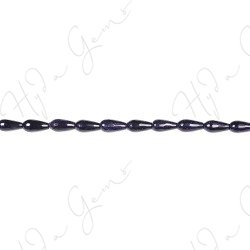 Blue Sand Stone Faceted Drop Beads