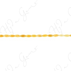 Yellow Quartz Faceted Rice Beads