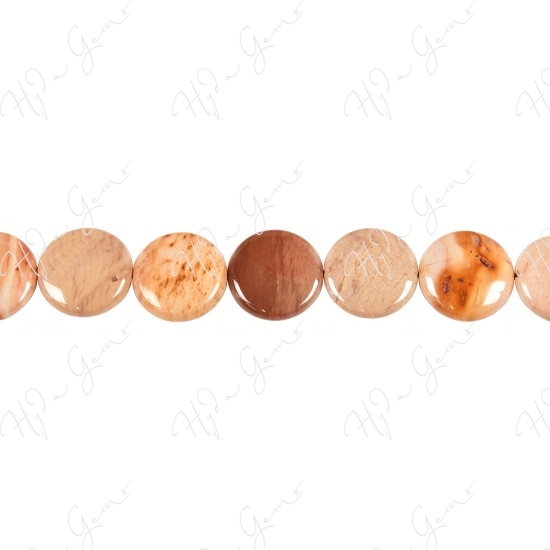 African Agate Coin Beads