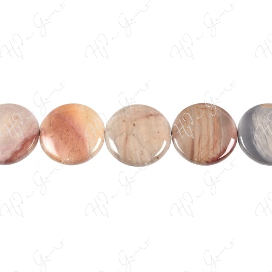 African Agate Coin Beads