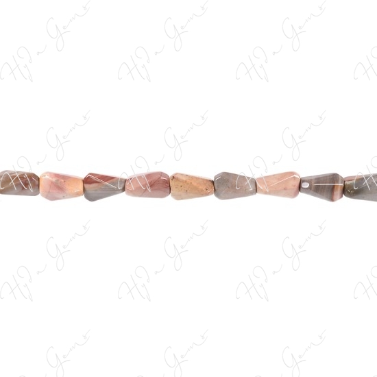 African Agate Flat Ladder Beads