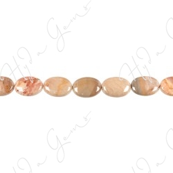 African Agate Flat Oval Beads