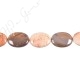 African Agate Flat Oval Beads