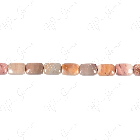 African Agate Flat Rectangle Beads