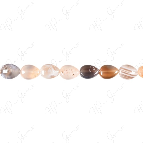 Multi-Color Agate Pear Beads