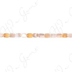 Multi-Color Agate Flat Rectangle Beads