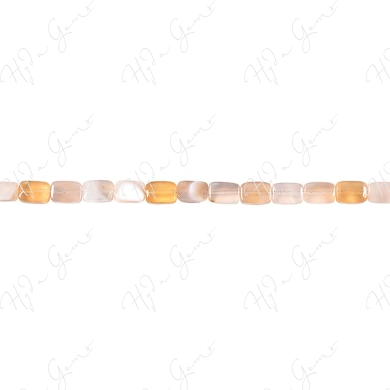 Multi-Color Agate Flat Rectangle Beads