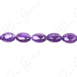 Amethyst Flat Oval Beads