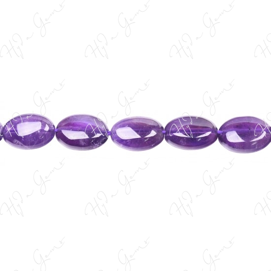 Amethyst Flat Oval Beads