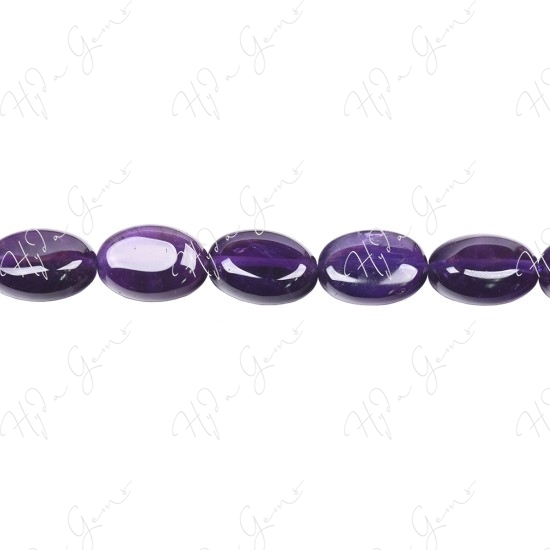 Amethyst Flat Oval Beads