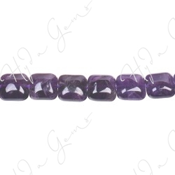 Amethyst Flat Square Beads