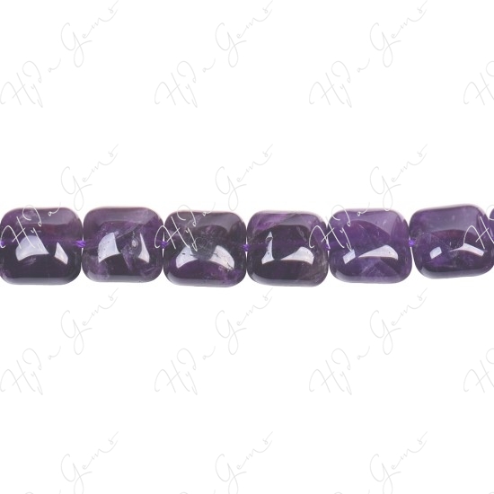 Amethyst Flat Square Beads