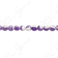 Amethyst Quartz Coin Beads