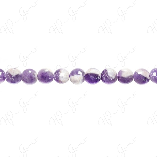 Amethyst Quartz Coin Beads