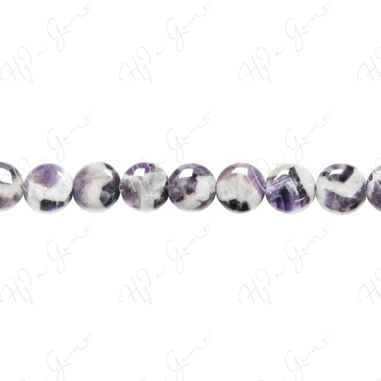 Amethyst Quartz Coin Beads