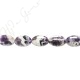 Amethyst Quartz Flat Oval Beads