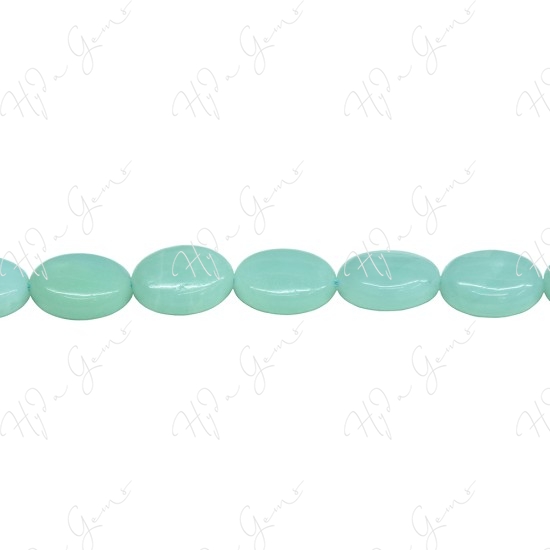 Amazonite Flat Oval Beads