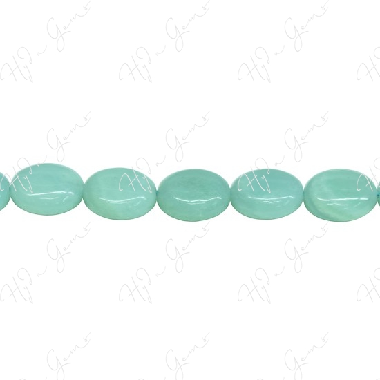 Amazonite Flat Oval Beads