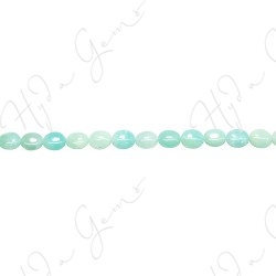 Amazonite Multi-Color Flat Oval Beads