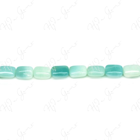 Amazonite Multi-Color Flat Rectangle Beads