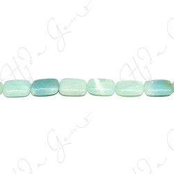 Amazonite Multi-Color Flat Rectangle Beads