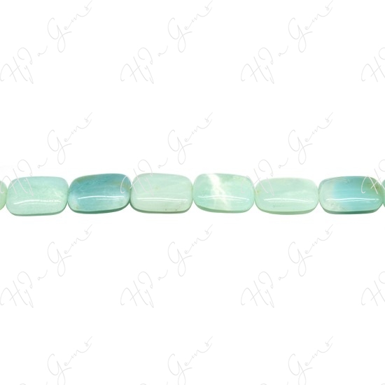 Amazonite Multi-Color Flat Rectangle Beads