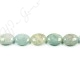 Aquamarine Multi-Color Flat Oval Beads