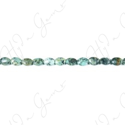 African Turquoise Flat Oval Beads