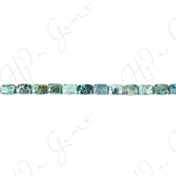 African Turquoise Flat Rectangle Beads