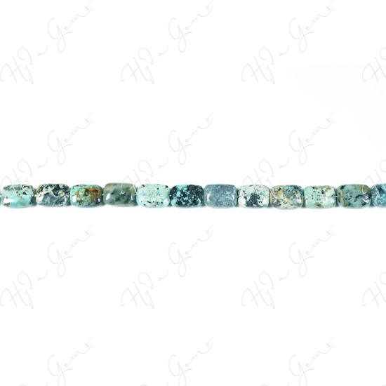 African Turquoise Flat Rectangle Beads