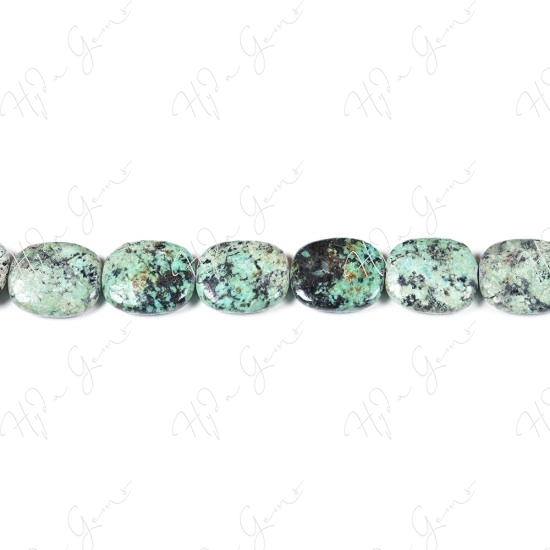 African Turquoise Flat Rectangle Beads