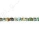 African Turquoise Flat Square Beads